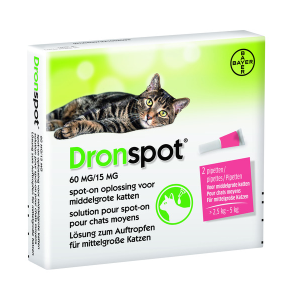 Dronspot middelgrote katten 2 pipetten