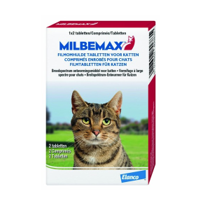 Milbemax kat 1 tablet per 8kg lichaamsgewicht 2 tabletten