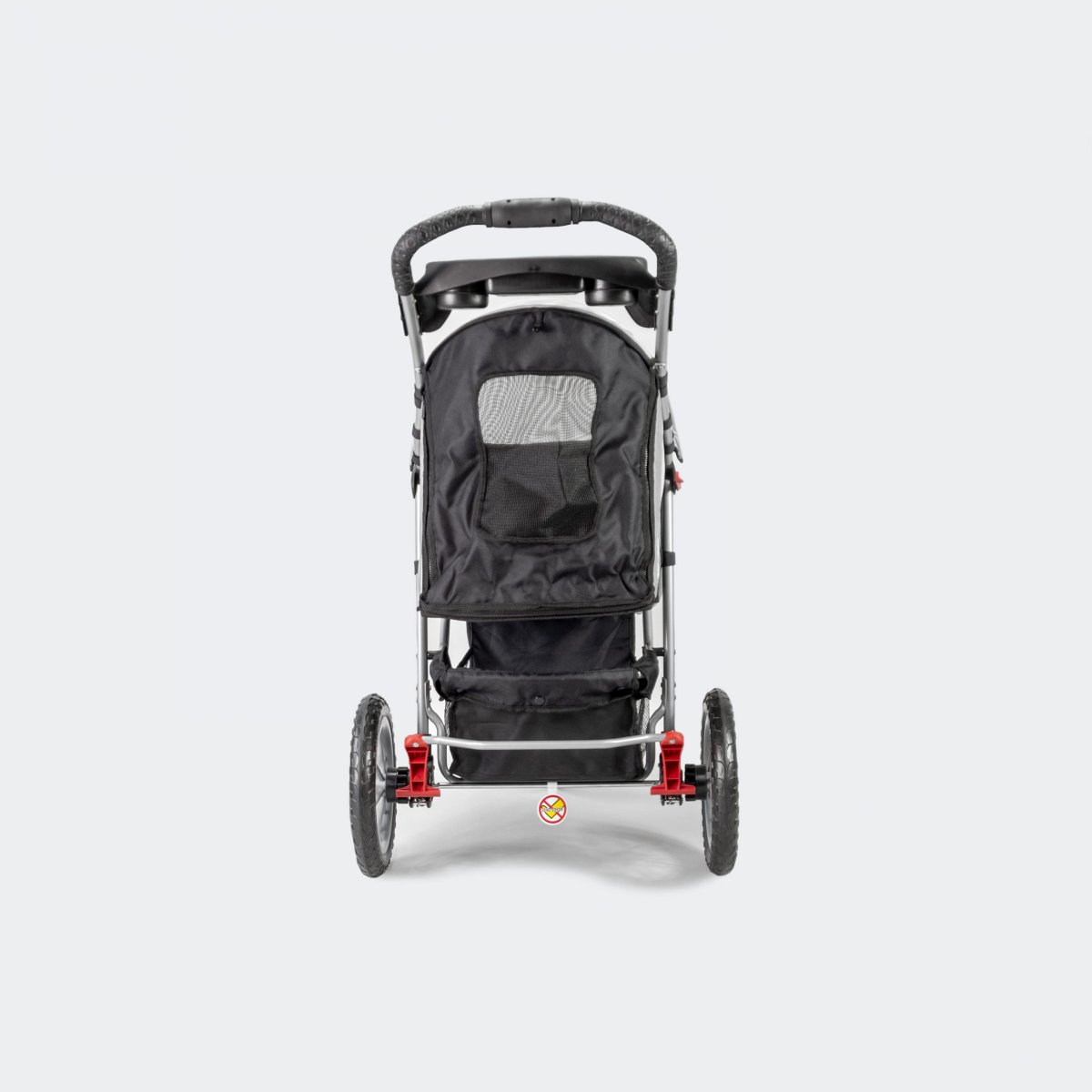 Supercomfortabele HONDENBUGGY Comfort EFA – kleuren zwart/zilver & zwart/rood - Afbeelding 5